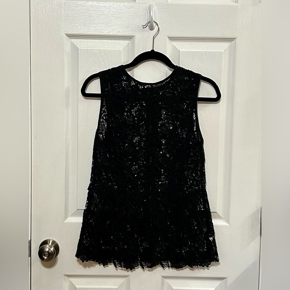 Black lace tank top